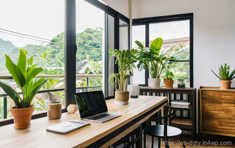 디지털 노마드 생활비 절약 팁 - **Chiang Mai Co-living: Productive Morning**
A bright, inviting image of a modern co-living comm...