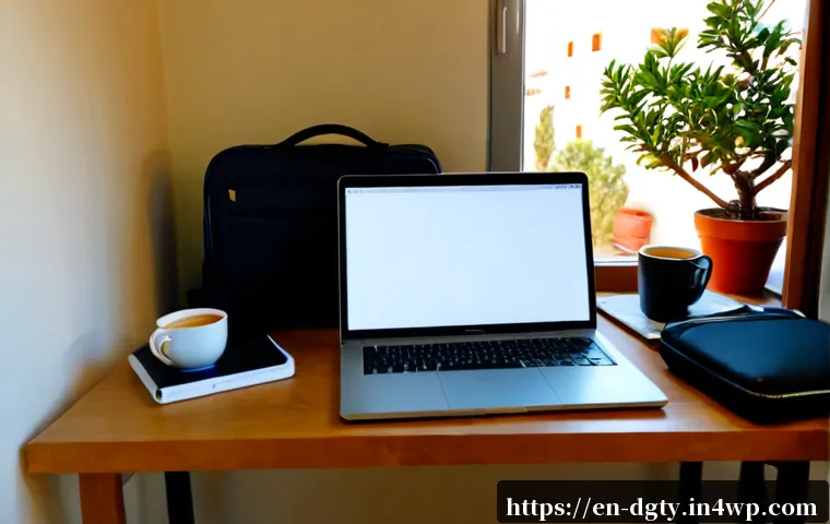 디지털 노마드의 업무와 여행 균형 잡기 - Photorealistic digital nomad working calmly at a wooden desk beside a sunlit Mediterranean apartment...